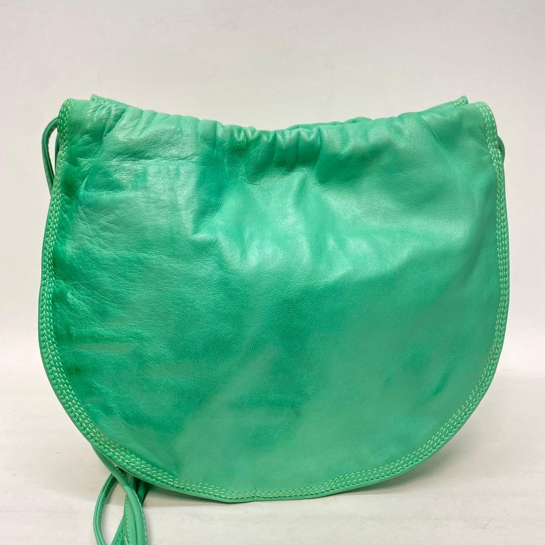 【希少カラー】ロエベ ショルダーバッグ ミントグリーン ナッパレザー アナグラム