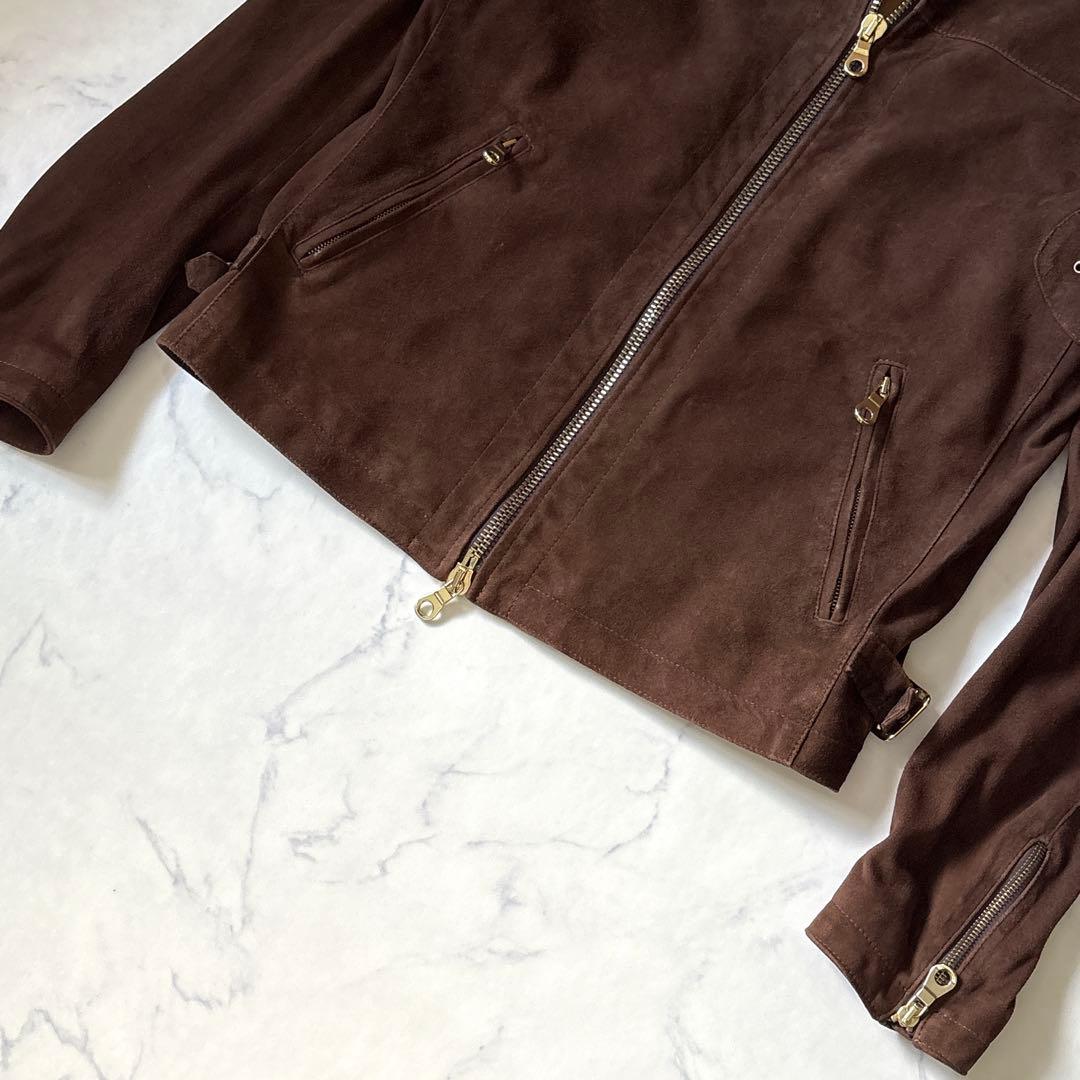 極美品！！【CINQUANTA】シングルライダースジャケット　48 ダブルジップ