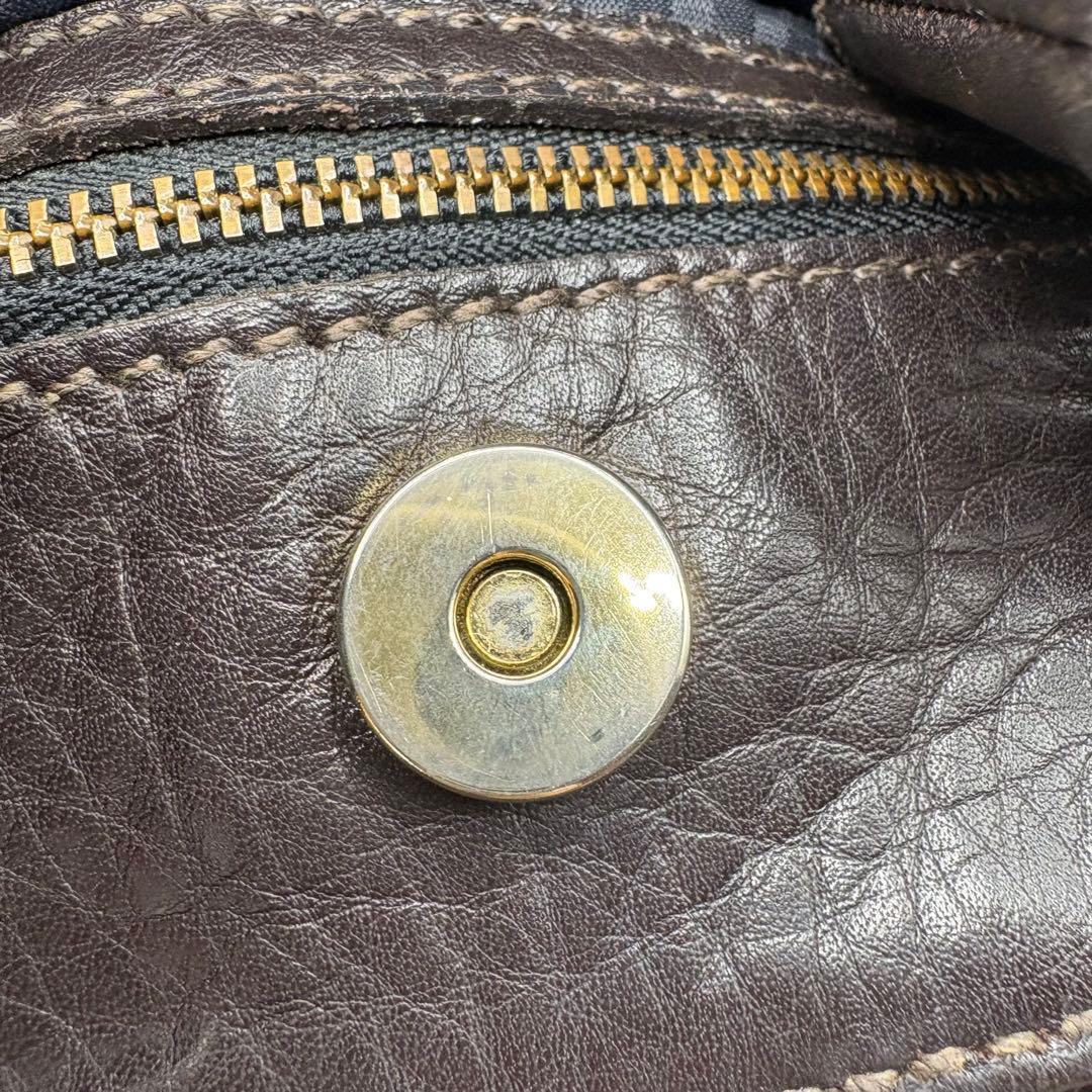 【美品】オールドコーチ ショルダーバッグ オールレザー 本革 しぼ革 シボ革 茶