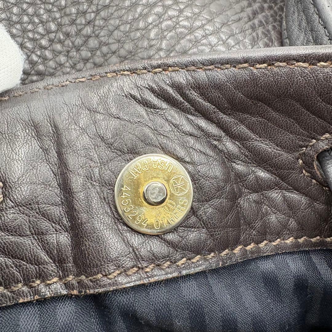 【美品】オールドコーチ ショルダーバッグ オールレザー 本革 しぼ革 シボ革 茶