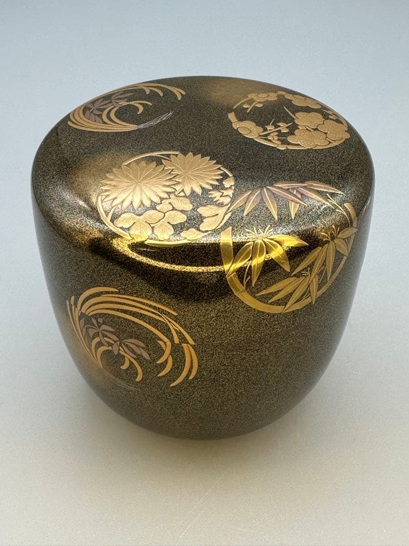 茶道具　棗　島田春光　花丸四君子