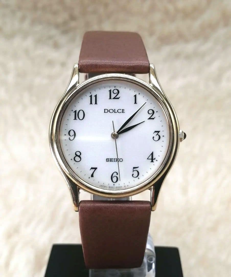 【美品】SEIKO DOLCE 8N41-6060 クォーツ腕時計