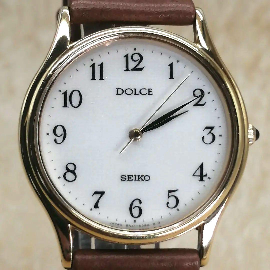 【美品】SEIKO DOLCE 8N41-6060 クォーツ腕時計