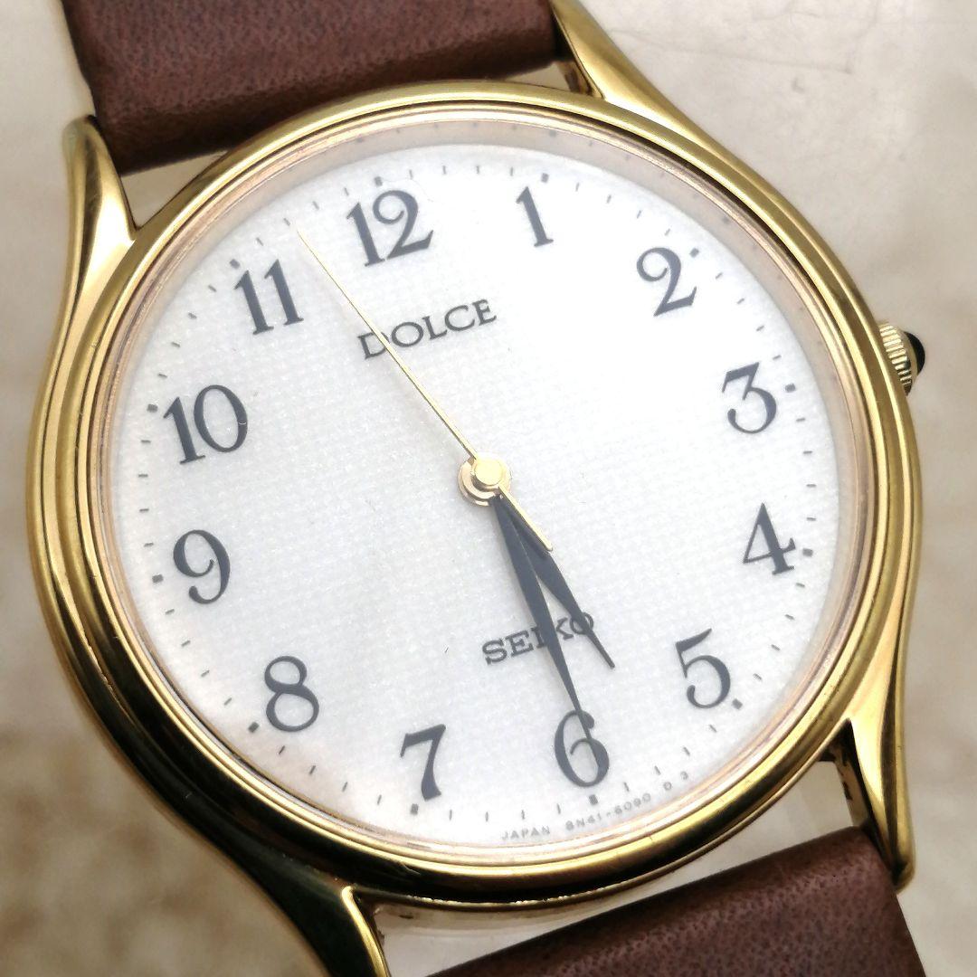 【美品】SEIKO DOLCE 8N41-6060 クォーツ腕時計