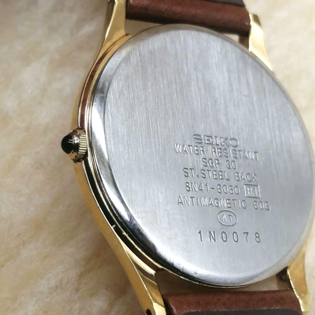【美品】SEIKO DOLCE 8N41-6060 クォーツ腕時計