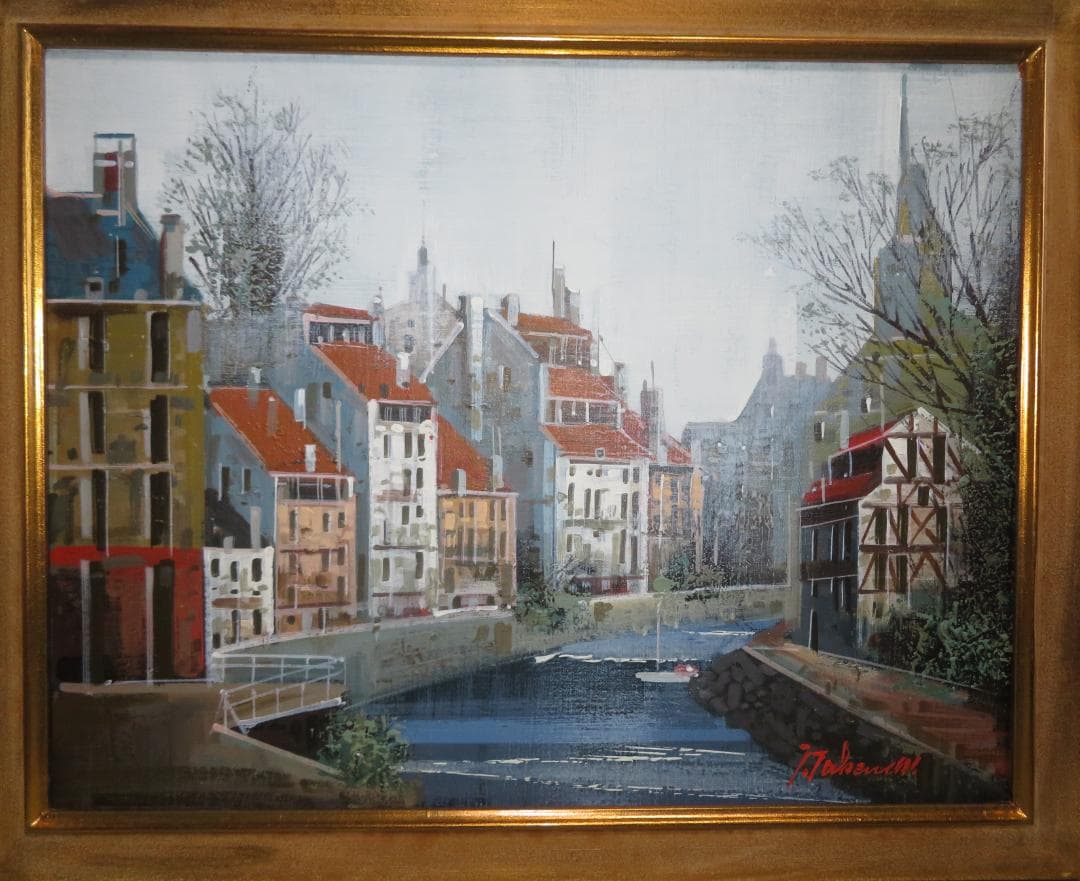 竹内 敏彦　「ストラスブール」 油彩　F6号　元一創会会員 日美連会員 帝美卒