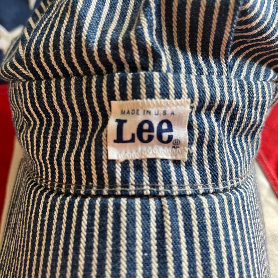 60s 〜 70s ビンテージ Lee ヒッコリー ワークキャップ Lアメリカ製