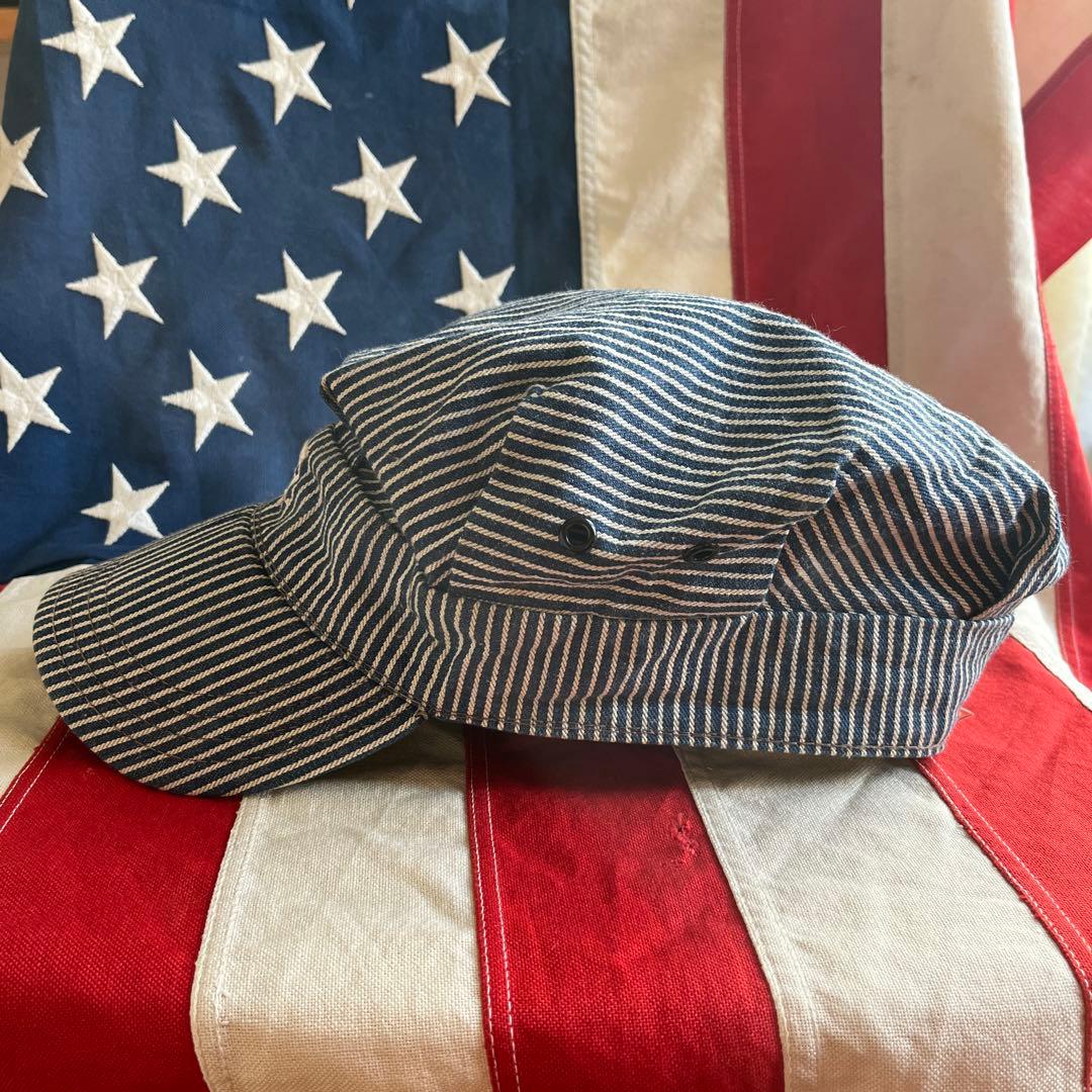 60s 〜 70s ビンテージ Lee ヒッコリー ワークキャップ Lアメリカ製