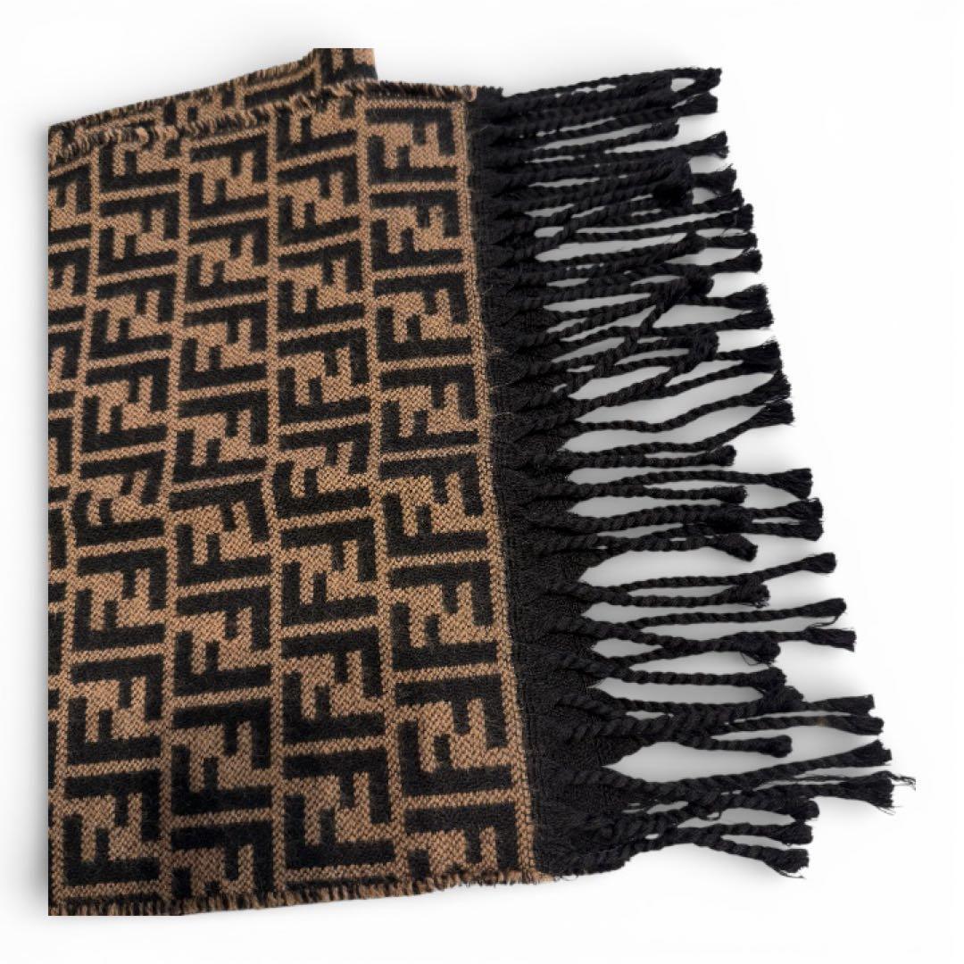 ☆JiJi☆ フェンディ マフラー ズッカ柄 イタリア製 保存袋付き