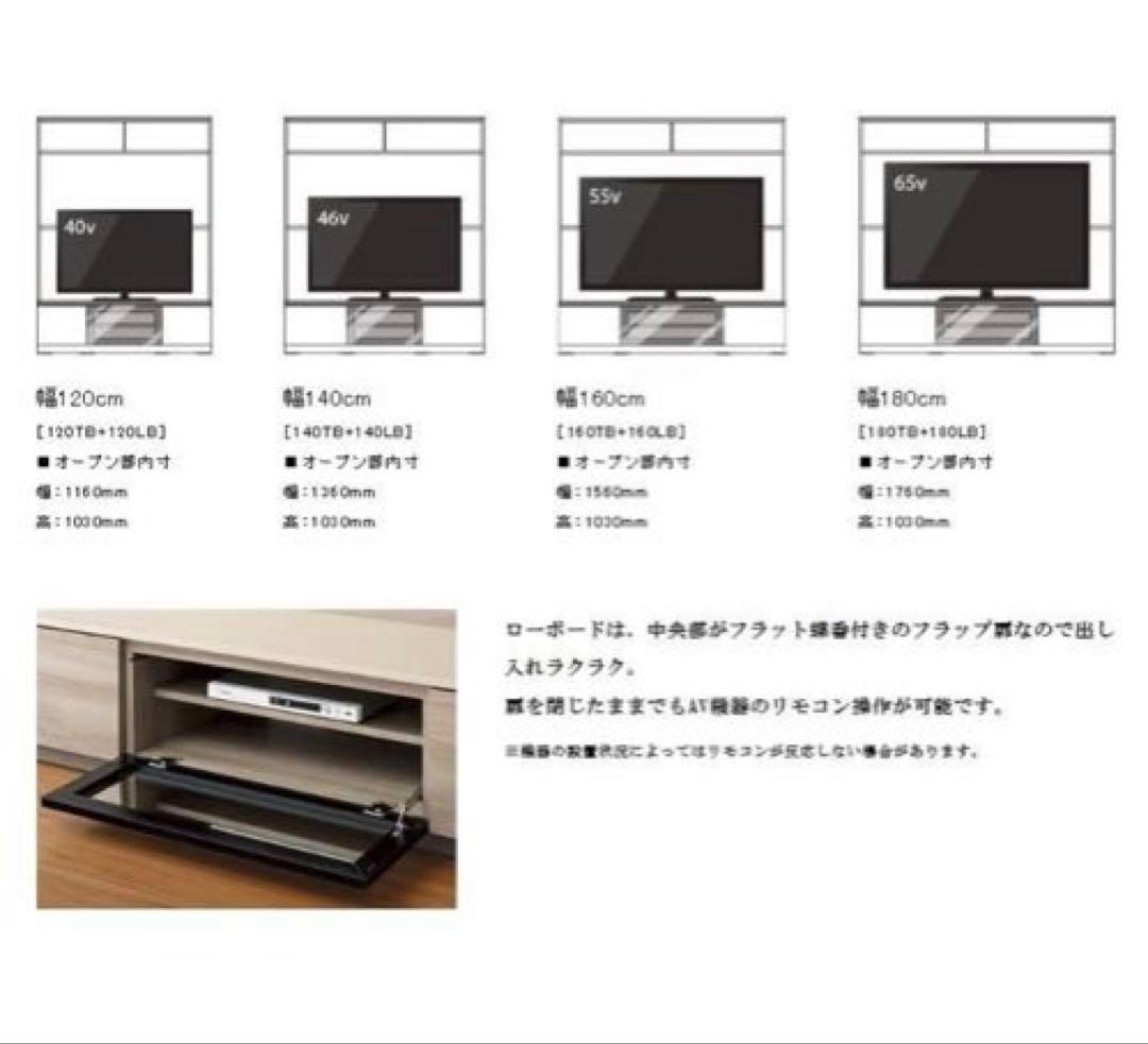 my様綾野製作所テレビボード RE-160TB、RE-E160LB テレビ吊金具