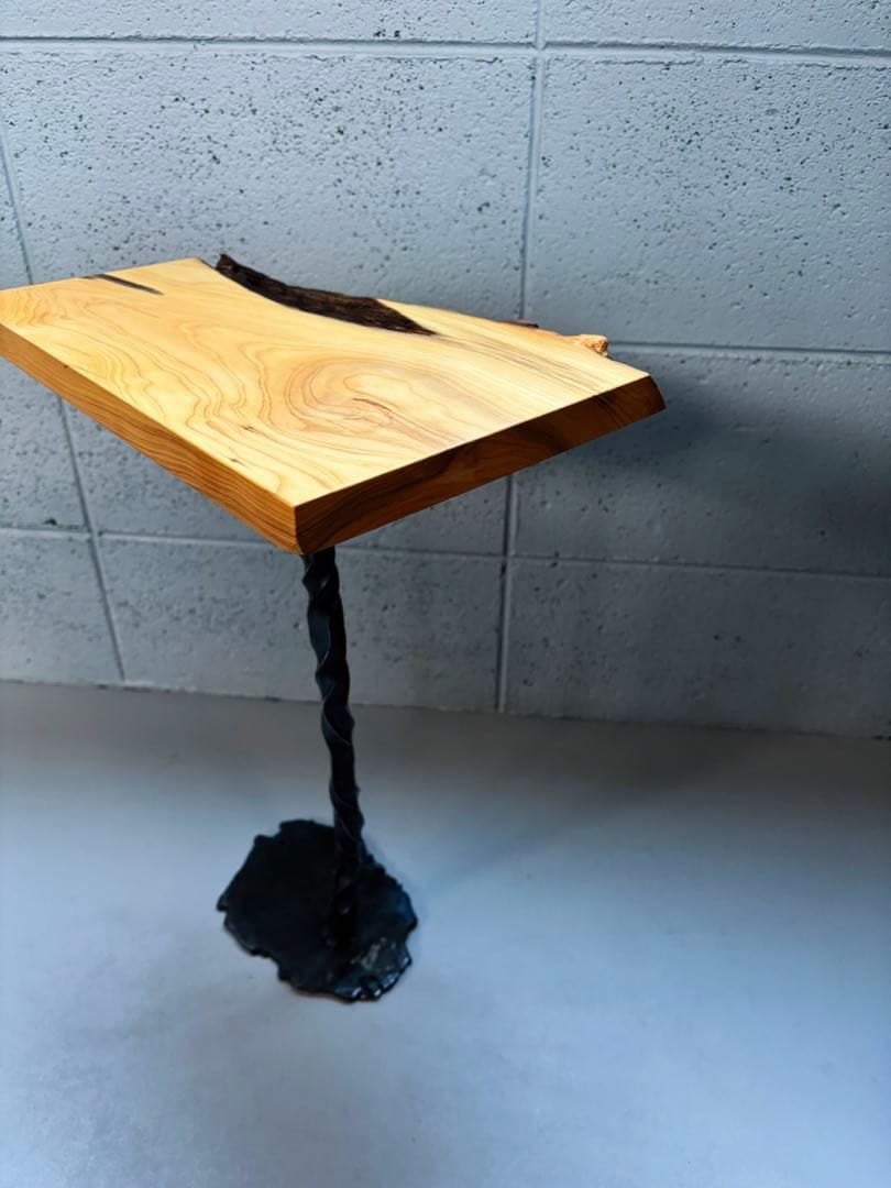 榧サイドテーブル一枚板無垢材自然木コーヒーテーブルナイトテーブル植物置き台盆栽