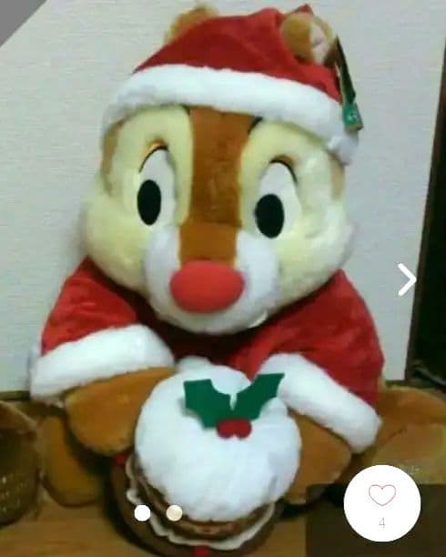 ★2004年★ クリスマスディズニー　ストア　大きなぬいぐるみ　チップ＆デール