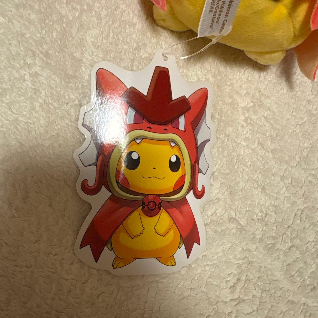ポケモンセンター　ヒロシマ　赤いギャラドス　ポンチョ　ピカチュウ ぬいぐるみ