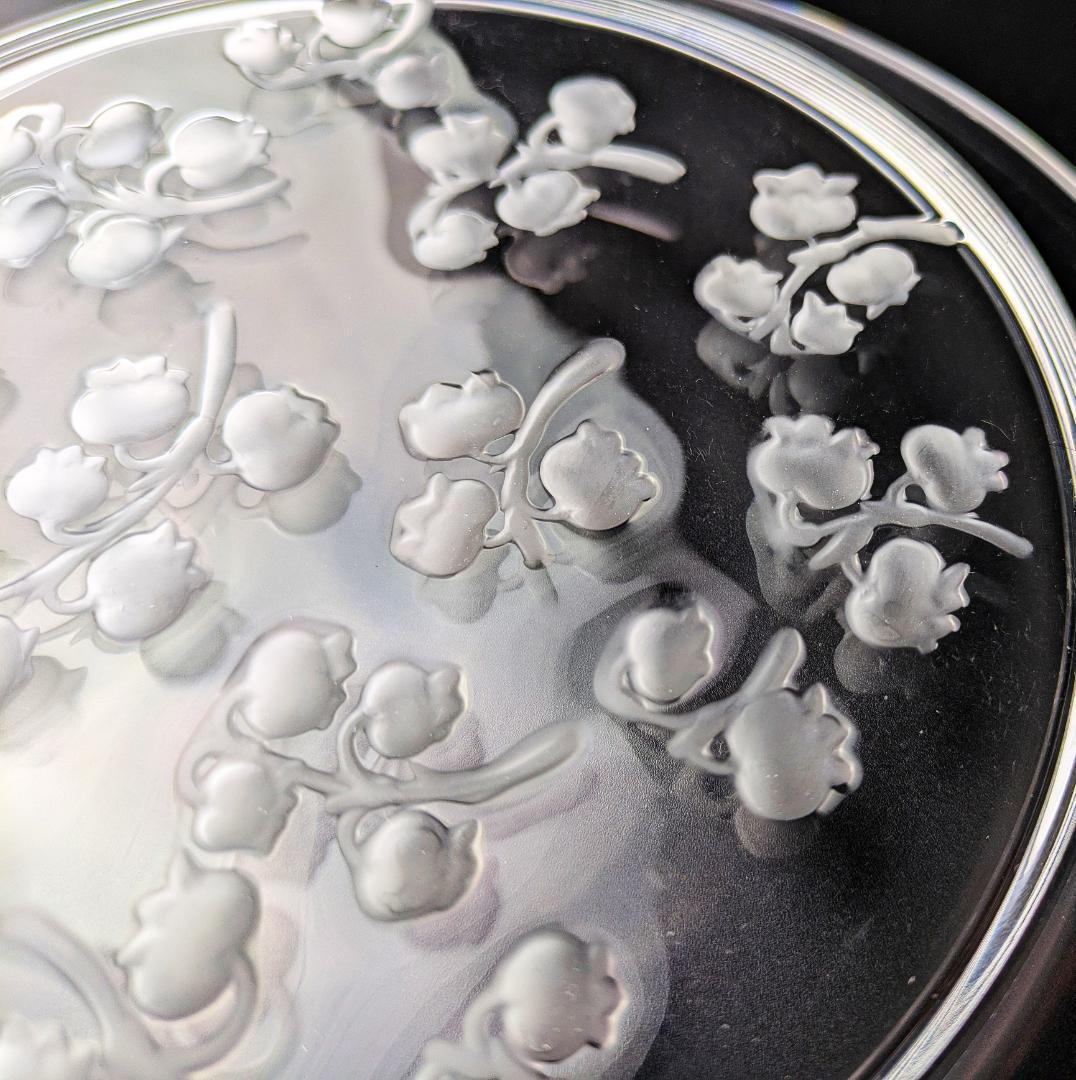 しゃたさん専用硝子にすずらんが遊ぶ★ラリック すずらん 21㎝ プレート 皿a