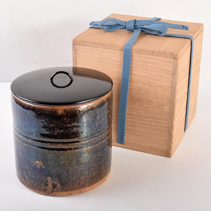 茶道具　古瀬戸　江戸初期　口禿手　一重口水指　澤田常安極め箱　M　R7571