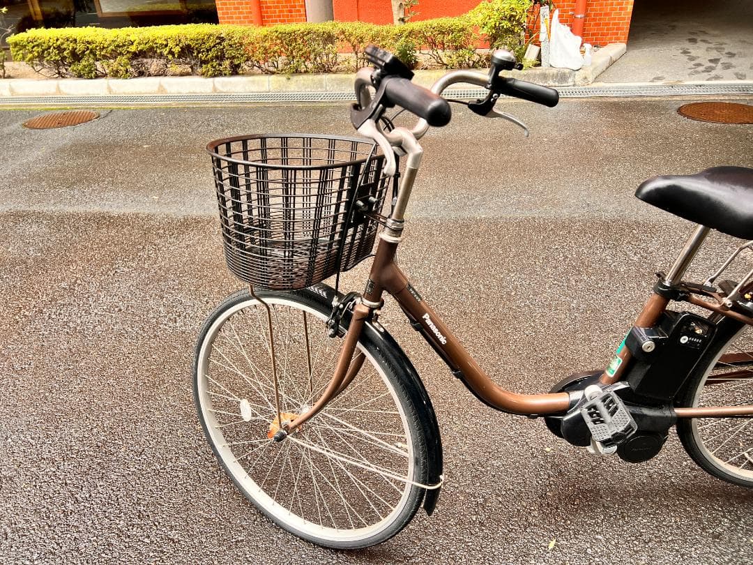 パナソニック　電動アシスト自転車 FY612T　アースブラウン 前バスケット付き
