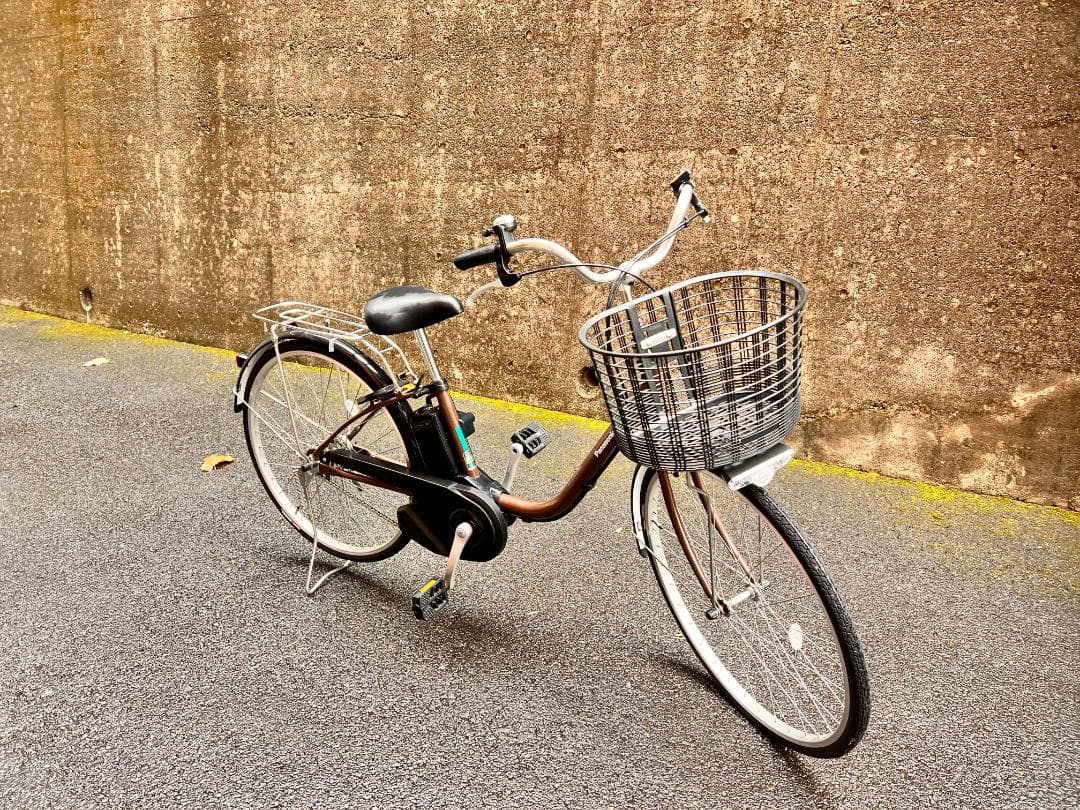 パナソニック　電動アシスト自転車 FY612T　アースブラウン 前バスケット付き