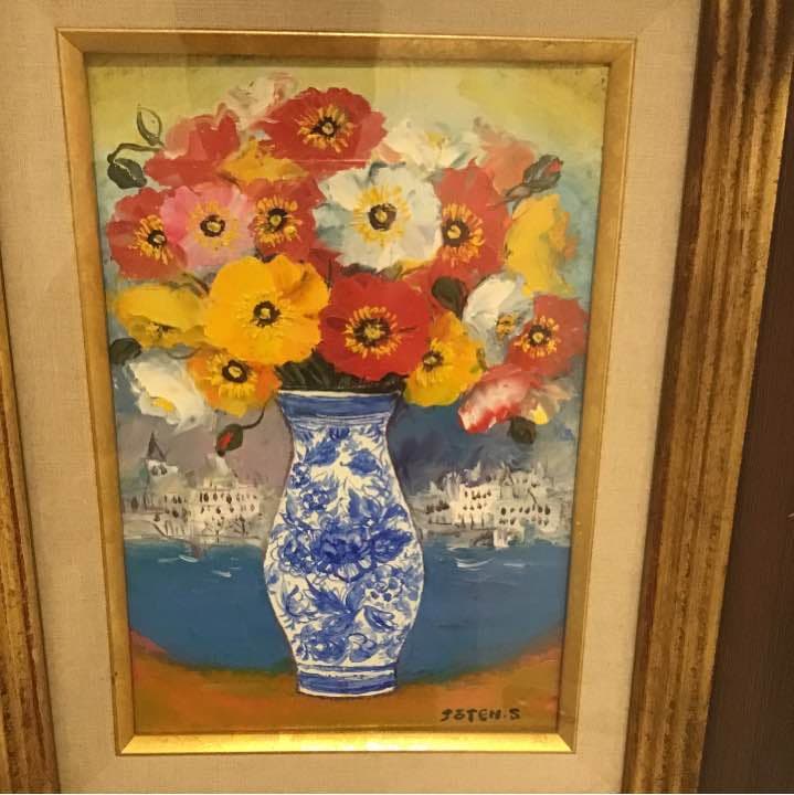 現代洋画家 清水じょうてん 6号アネモネ