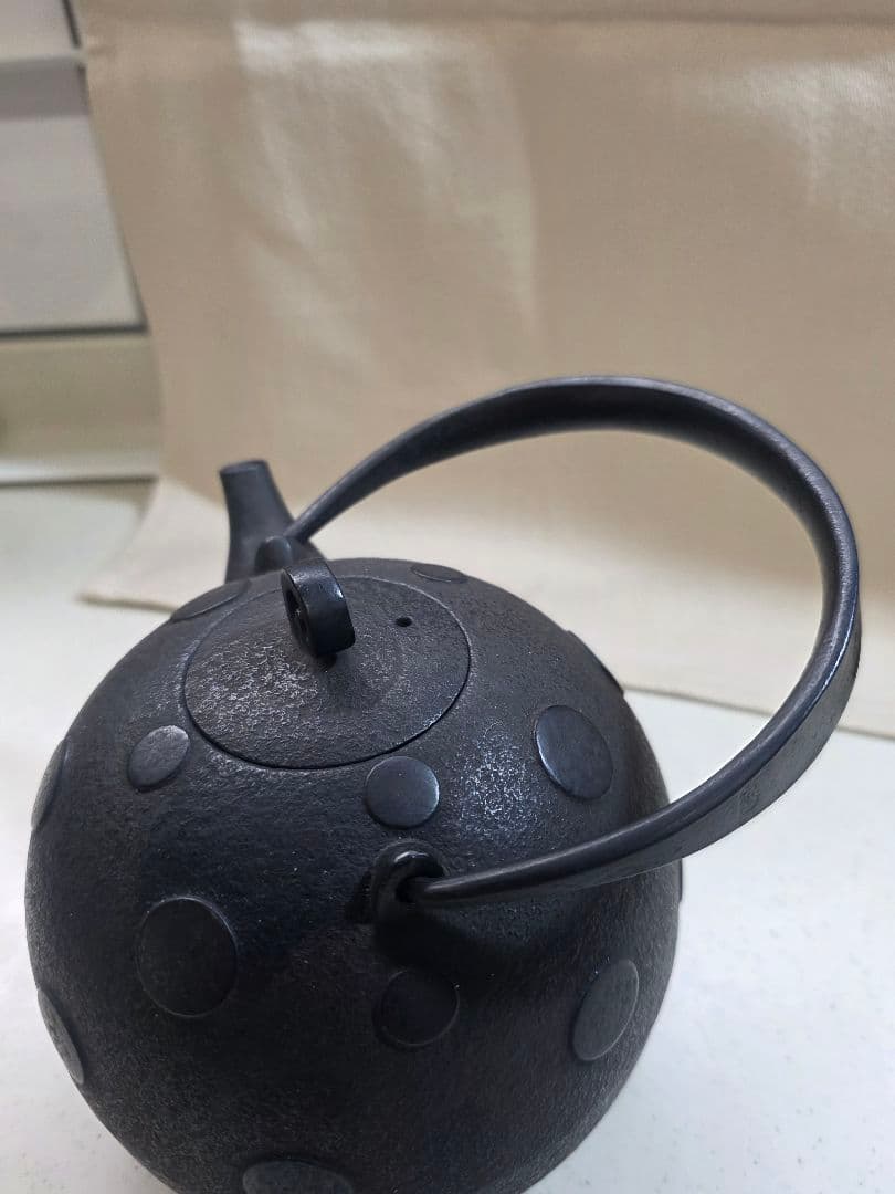 高橋大益　鉄瓶凸玉紋　鉄瓶　■美品■