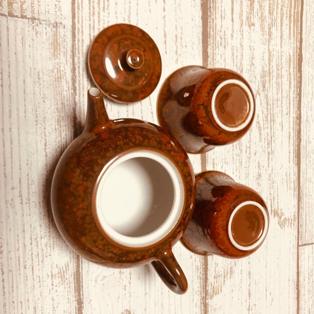 茶道具セット 陶器製 花柄 専用ケース付き