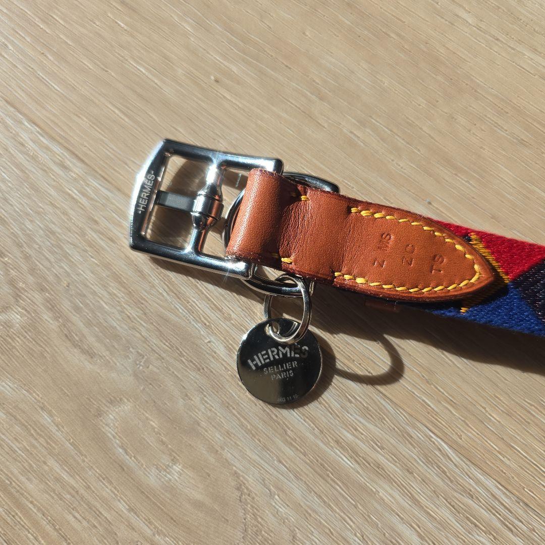 レ*オ様 エルメス HERMES 犬用首輪 メドールII パイユ　犬　首輪　ハー
