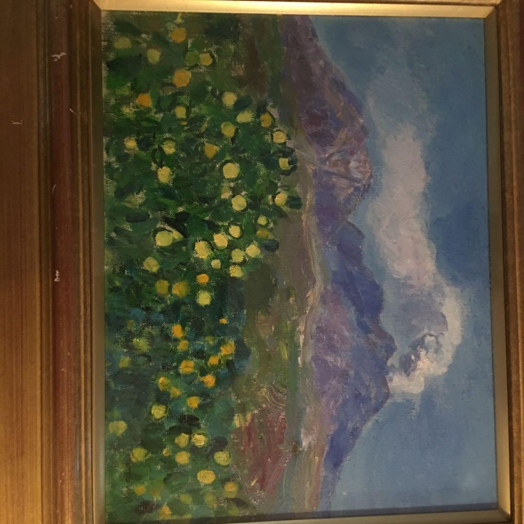 絵画 音羽秀也画伯 夏みかんのある桜島　#桜島