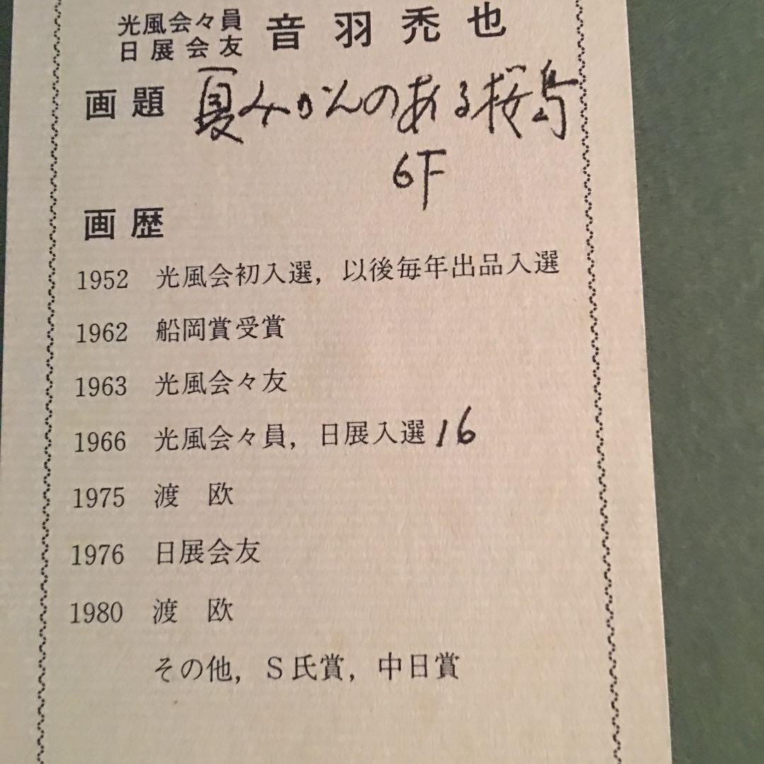 絵画 音羽秀也画伯 夏みかんのある桜島　#桜島