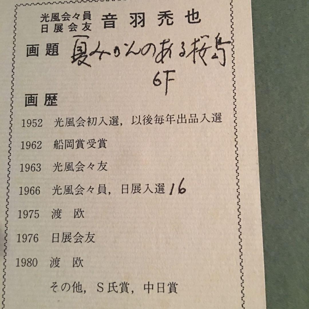 絵画 音羽秀也画伯 夏みかんのある桜島　#桜島