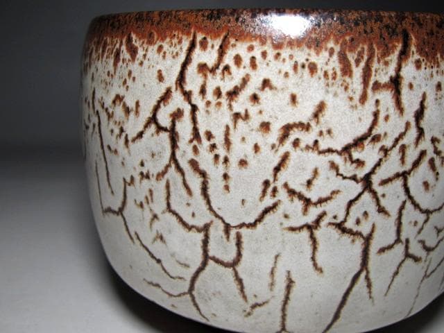 バーナード・リーチ　茶碗　斬新な景色の逸品　　　　　m161