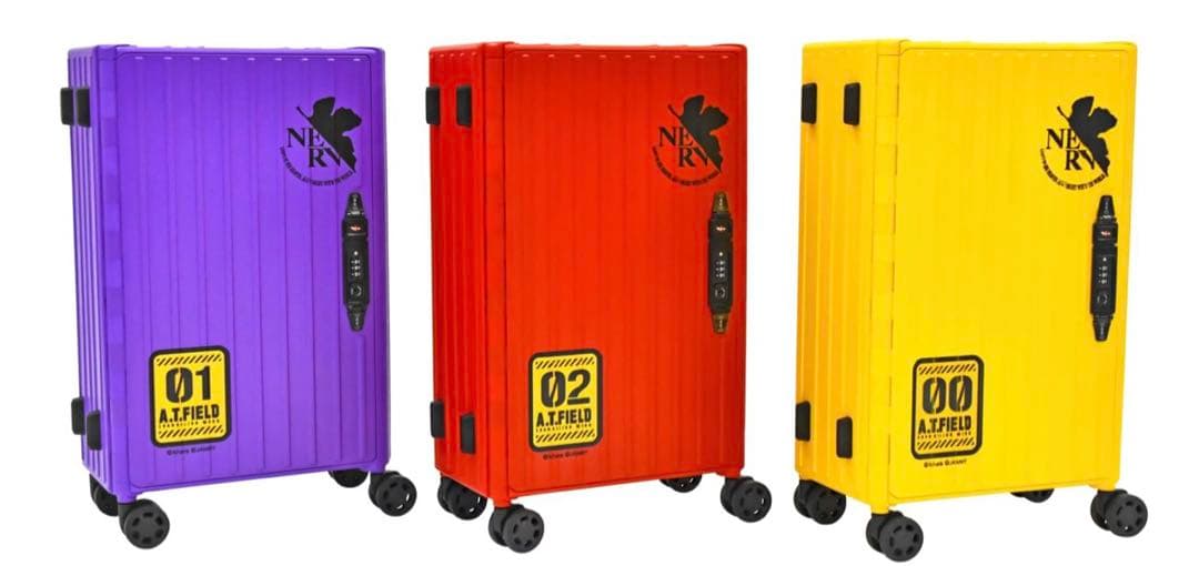 エヴァンゲリオンAT.FIELDコラボバージョン折り畳みキャリーケース　イエロー