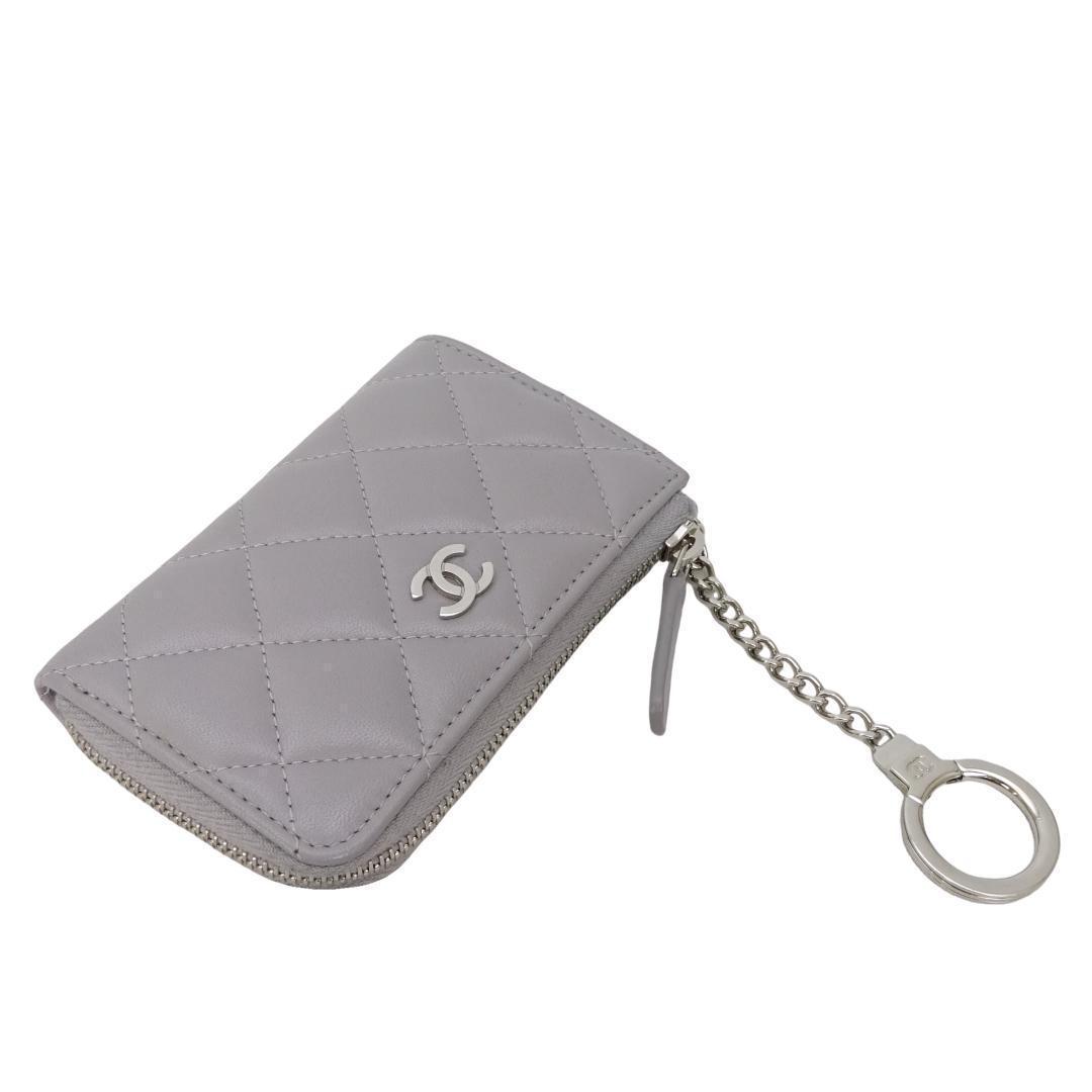 本物 美品■シャネル■スモールウォレット マトラッセ キーホルダー ケース