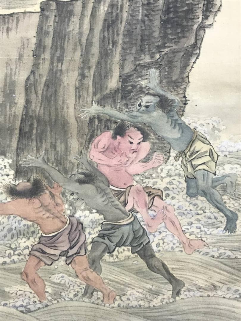 作者不詳/釈迦図/シャカ図/仏事掛/人物図/掛軸/名家伝来/AE-137