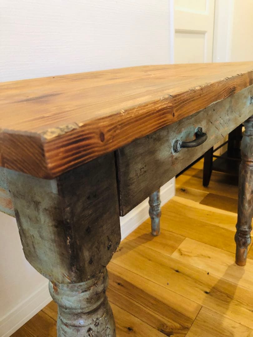 一点物　ビンテージ　アンティーク　机　ワークデスク　ハンドメイド