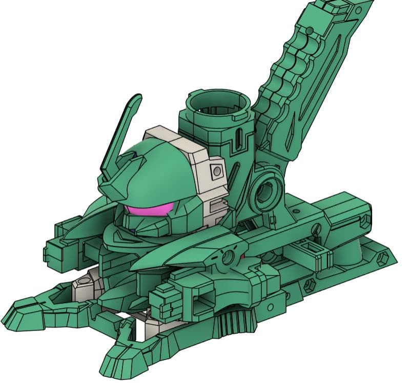 オク出品 フルメカニクス グリーンロボットモデル アジャスターフット ビーダマン