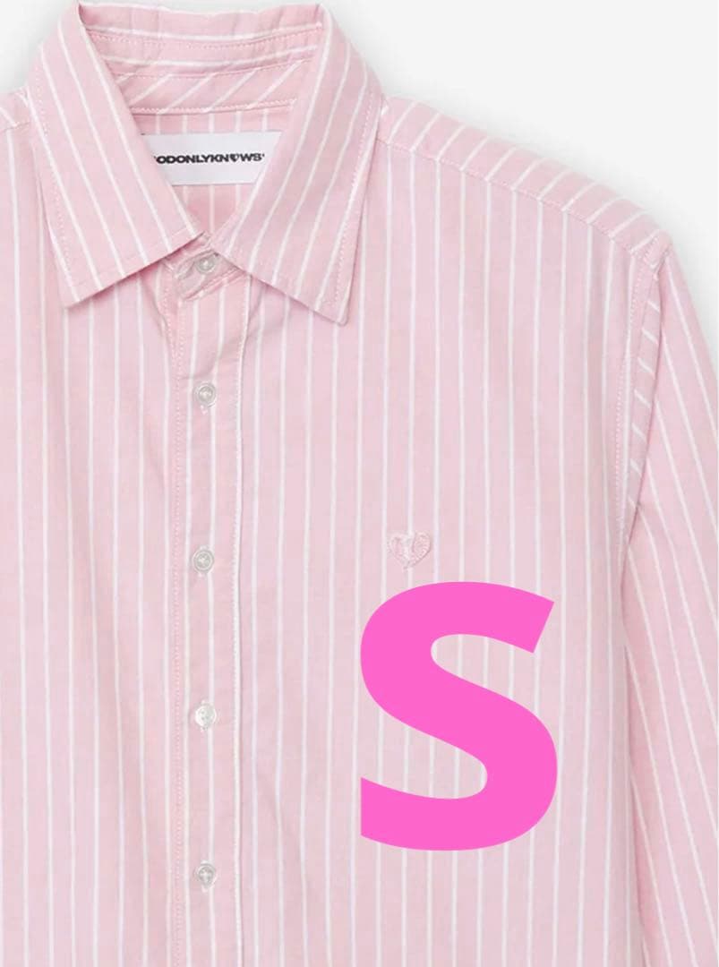 岩田剛典　GOD ONLY KNOWSピンク ストライプ 長袖シャツ　新品未使用