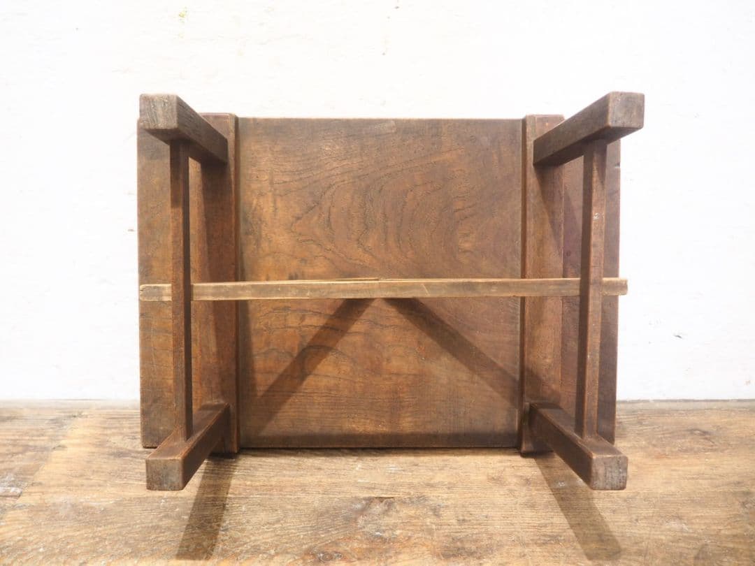 1103 アンティーク　栗のちゃぶ台　文机　座卓　陳列台　ローテーブル　レトロ