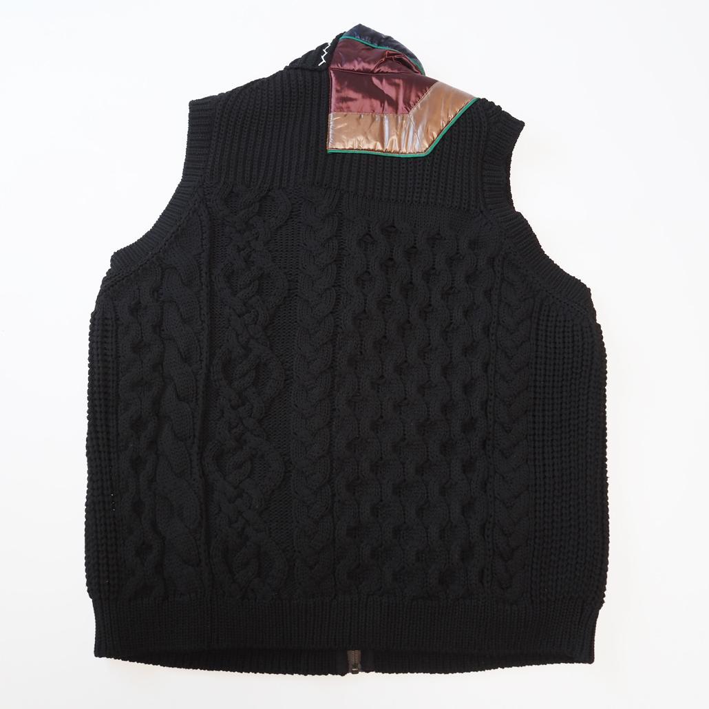 美品 kolor 2024SS 異素材ミックスニットベスト 再構築 カラー