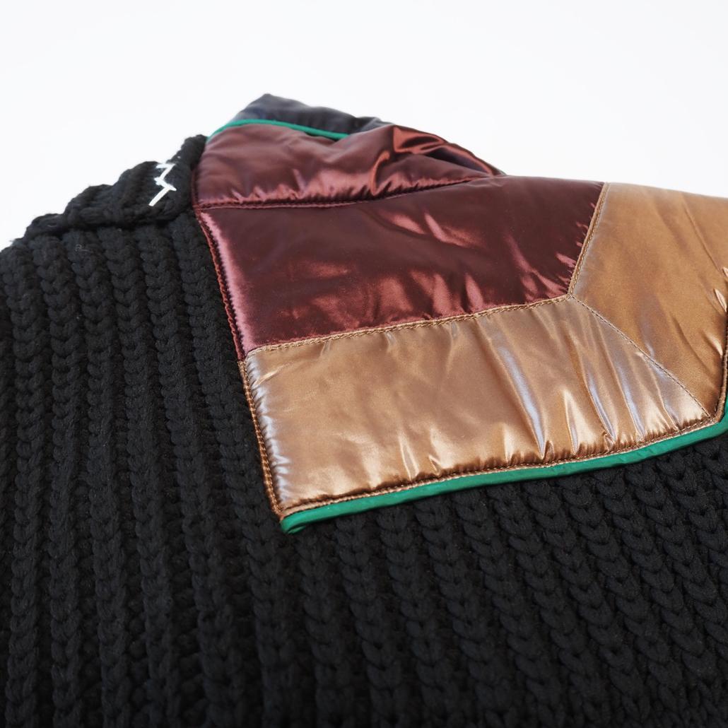 美品 kolor 2024SS 異素材ミックスニットベスト 再構築 カラー