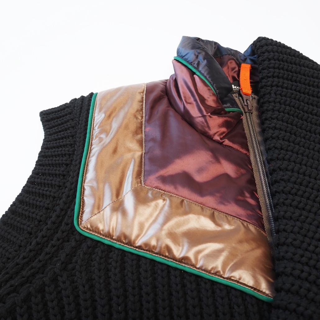 美品 kolor 2024SS 異素材ミックスニットベスト 再構築 カラー