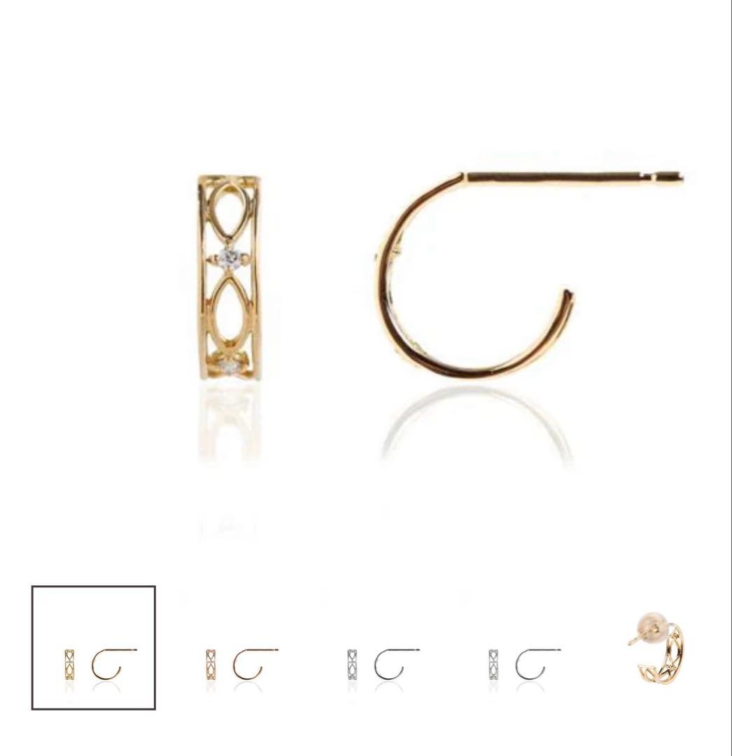 美品　オレフィーチェ リズピアス　K18 イエローゴールド