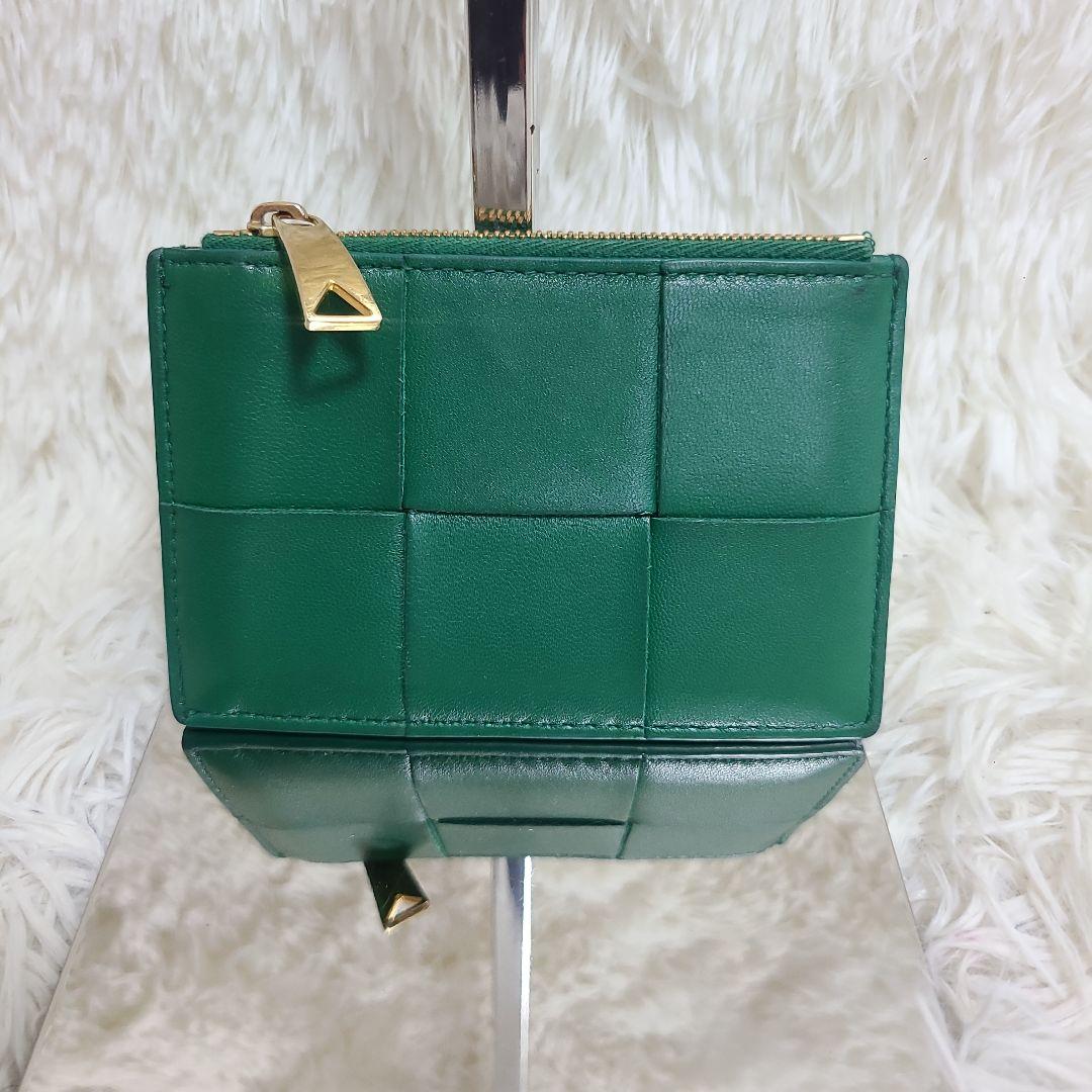 ボッテガヴェネタ　カセット　イントレチャート　グリーン　ケース