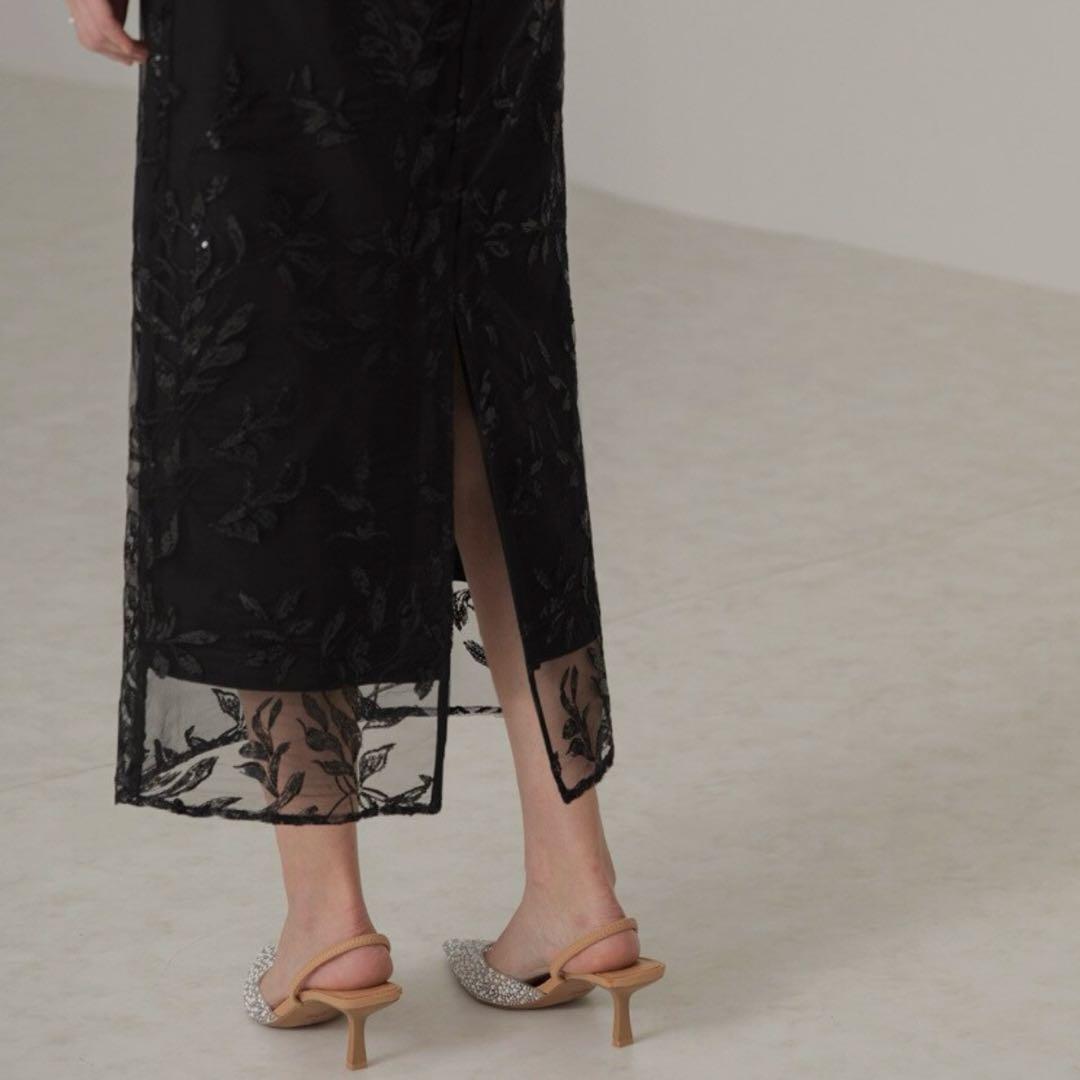 チュールロングスリーブリーフIラインドレス／レジャ（Leja）