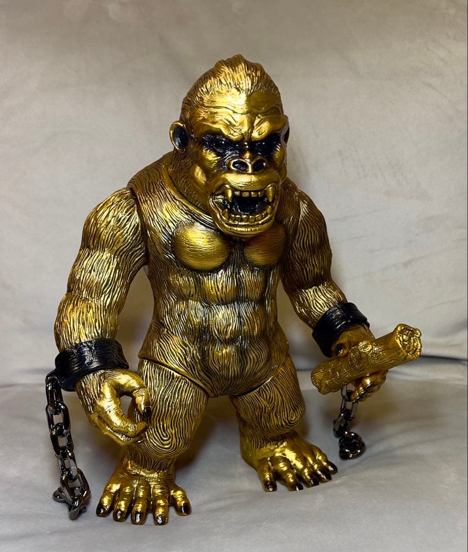 シカルナ工房　巨猿　インディーズソフビ　ワンオフ　ソフビ　ゴールド