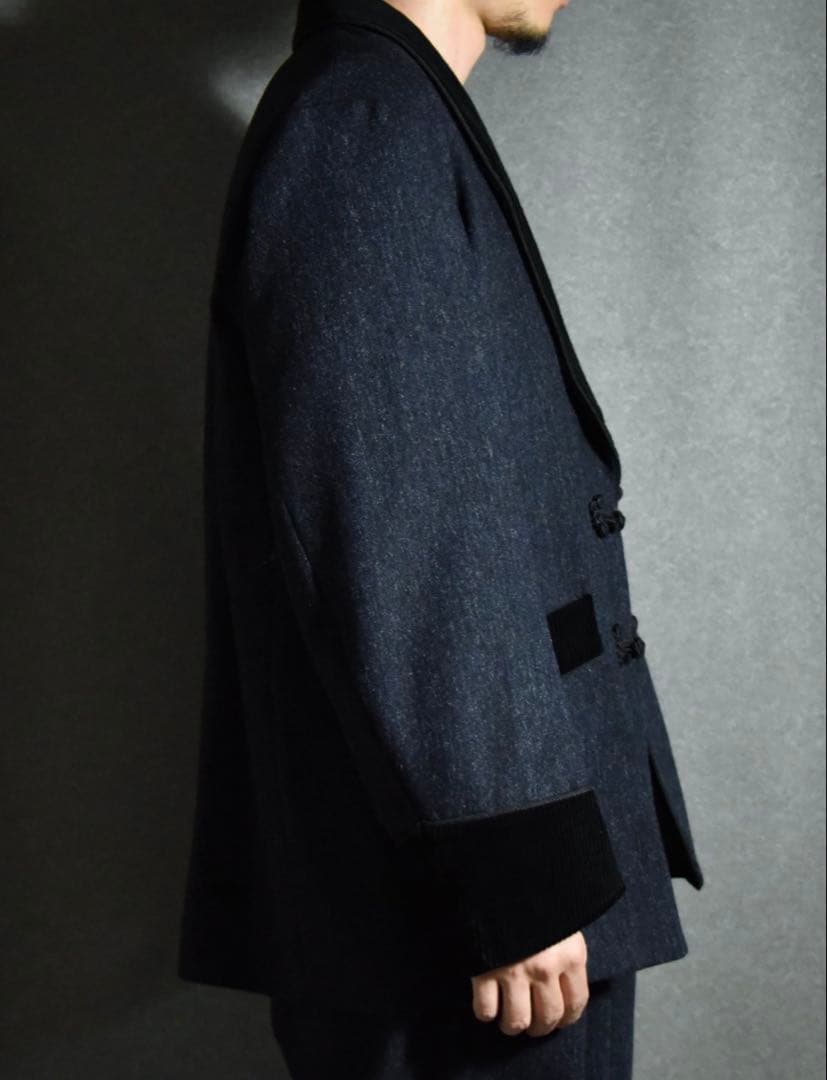 ジャケット・アウター intch. Wool Tweed Smorkin Jacket Navy