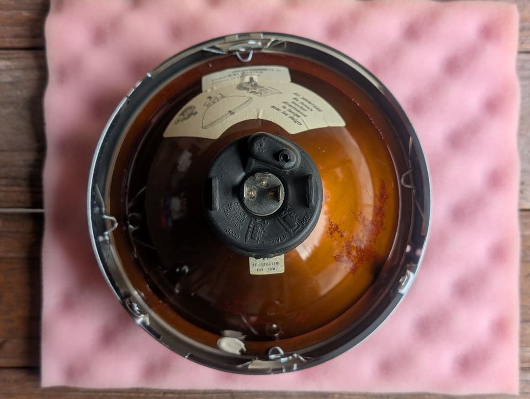 マーシャル 720 ヘッドライト リム付き イエローレンズ 金猫 キティカット