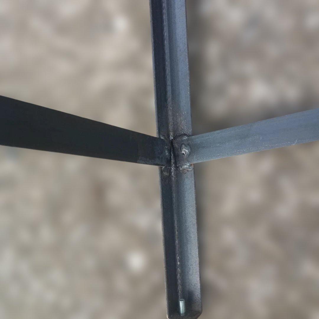 S*y様 ５０００）円形木製座面のアイアンスツール　ヴィンテージ　インダストリア