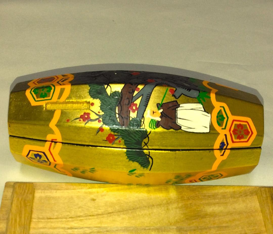 茶道具　京派塗師蒔絵師　平安豊泉作　本金ぶりぶり香合　美品！！