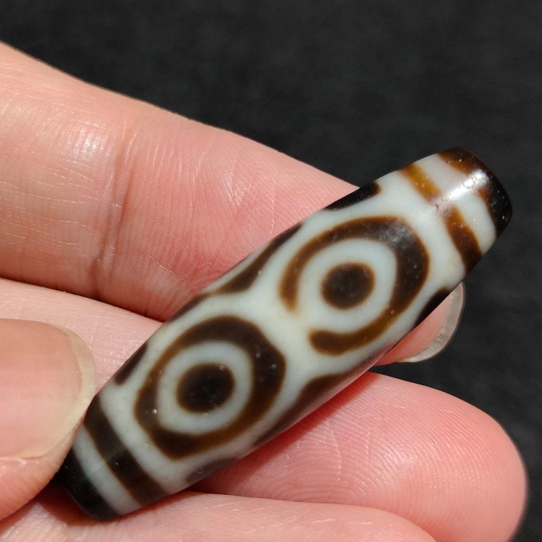 A17 珍しいマットな質感　龍眼天珠（オスとメス）2点セット　天然石　天珠　風水