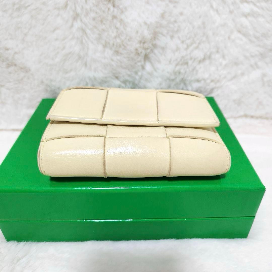 ✨美品　RFID搭載✨ボッテガ　三つ折り　カセット　パステルカラー　イエロー