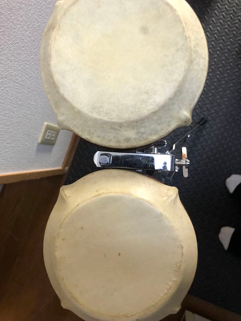 パール製、木製ボンゴ 、スタンドセット。